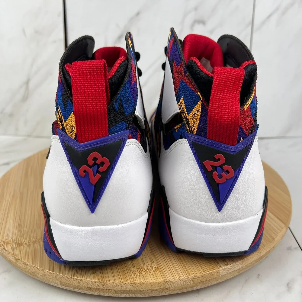 Nike Air Jordan 7 Retro Sweater Mens Size 12.5 White Sneakers 304775-142